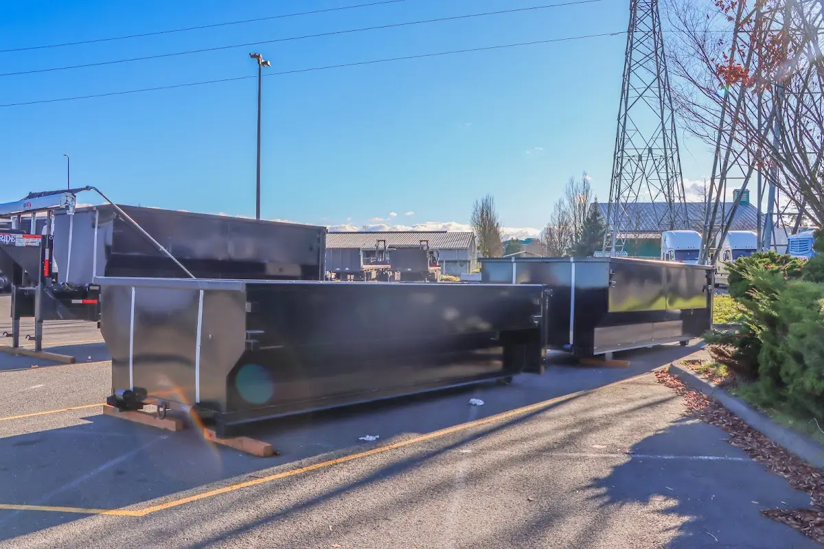 Roll-off dumpster ready for waste disposal at job site for Estate Cleanout Dumpster Rental in South Strabane